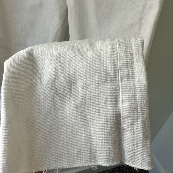 NWT! Veronica Beard- Carly Kick Flare high rise + raw hem in white. Sz 27 - Picture 9 of 14